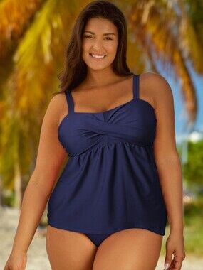 Like New Size XL Blue 2 Piece Tankini Set